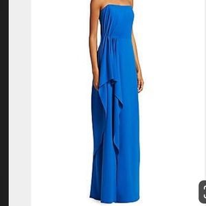 Halston heritable Drape Front Crepe Gown
